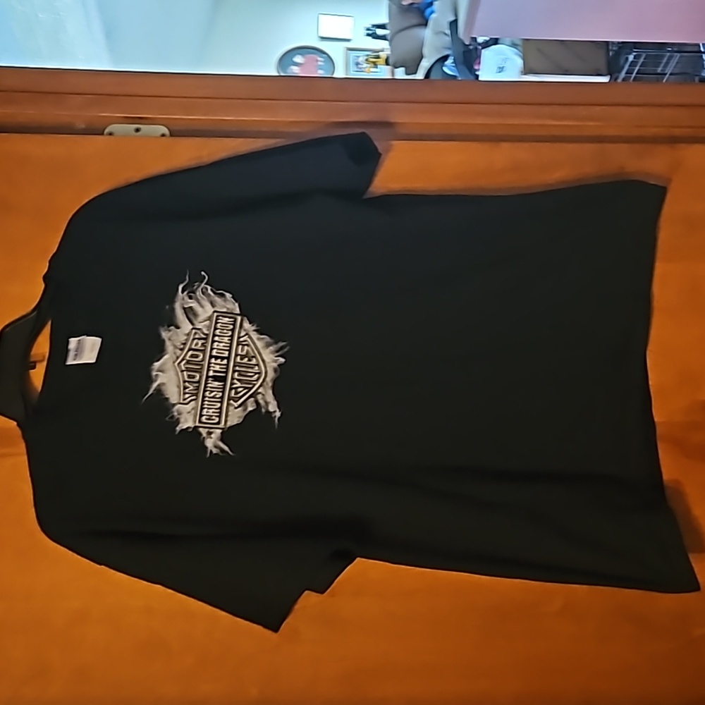 Cruising the Dragon Xl black t-shirt. The T-shirt is a Gildan brand.